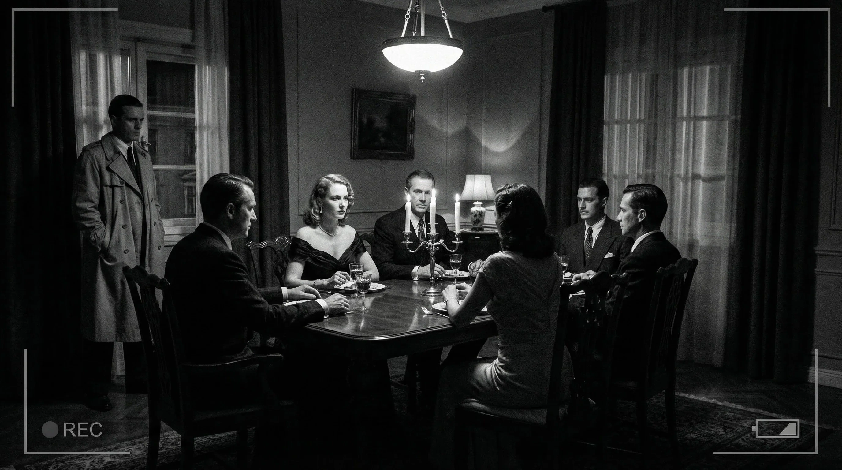 希区柯克夺魂索电影经典长镜头晚宴场景